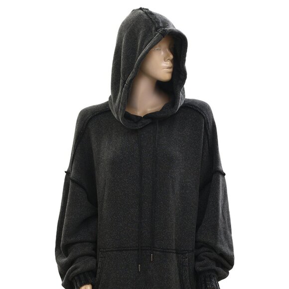 Free People We The Free Stand Up Hoodie Top Oversized Pullover Solid L 276612 - Picture 6 of 11